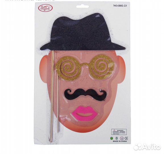 Аксессуары для фотосессии на палочке, 4 предмета: