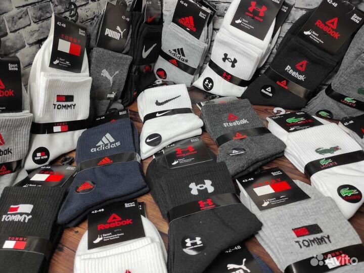 Носки Nike Adidas Puma Reebok Jordan Tommy Lacoste