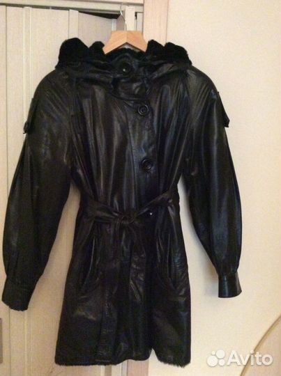 Куртка кожаная на овчине