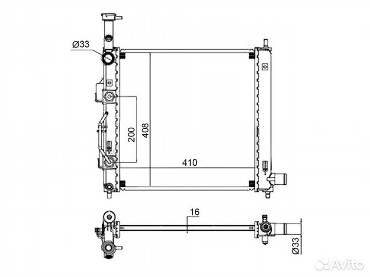 Радиатор Kia Picanto 17-21