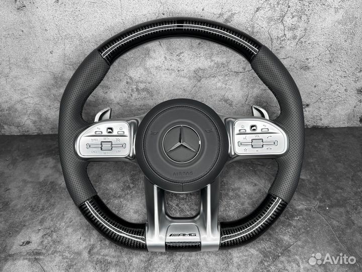 Руль AMG Мерседес V167 GLS X167 W213 W222 / Карбон