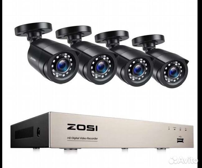 Комплект видеонаблюдения Zosi. Новый