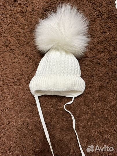 Шапка для новорожденного зима