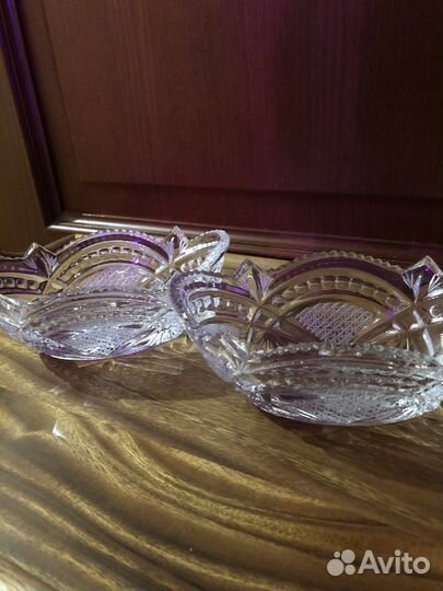 Конфетница, салатница, хрусталь. И их 2 шт