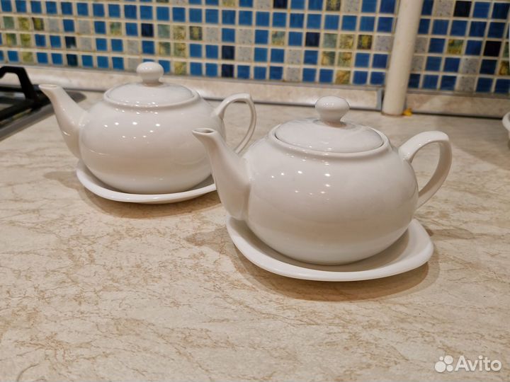 Чайник заварочный фарфоровый белый