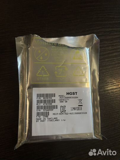 Жесткий диск hgst 600 гб HUC156060CSS204