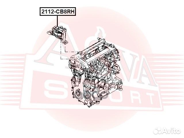 Подушка двигателя правая 2112CB8RH asva