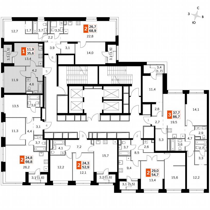 1-к. квартира, 35,3 м², 20/20 эт.