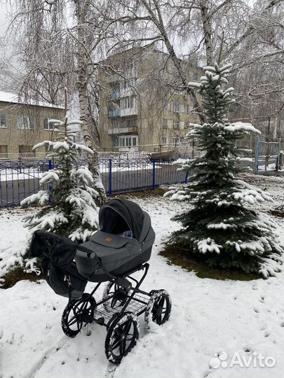 Детская коляска 2 в 1 Cobabe 6300L Экокожа