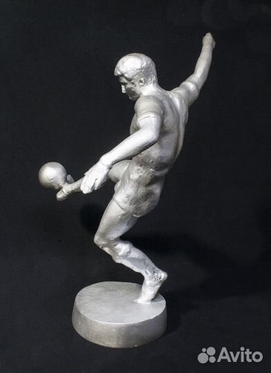 Статуэтка Футболист, Ленинград, силумин, 1960-е, в