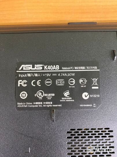 Ноутбук asus K40AB