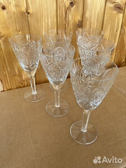 Набор хрустальных фужеров СССР