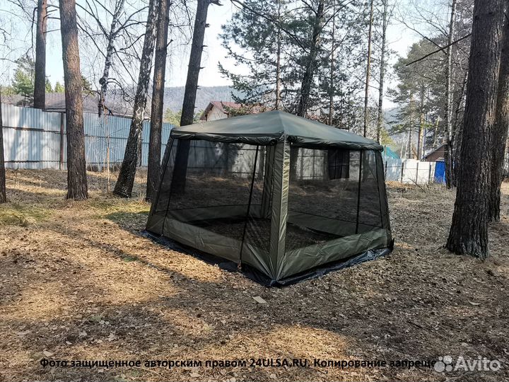 Шатер 320х320х245 см Беседка хаки NEW 2023 тент