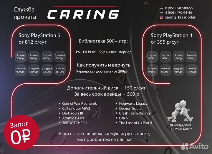 Аренда приставки Sony PlayStation 5 PS5 без залога