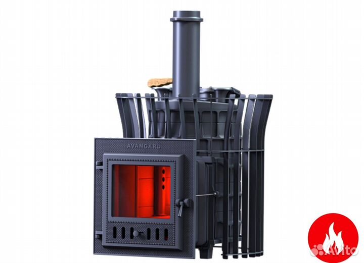 Печь для бани avangard зк 24 (м ураган в сетке тюл