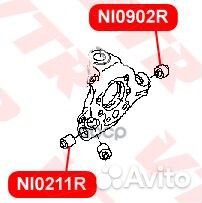 Сайлентблок цапфы задней подвески, задний NI090