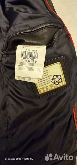 Кожаная куртка мужская 48 50