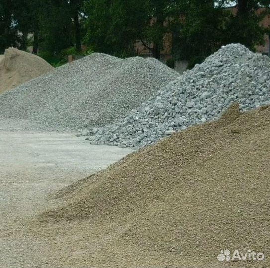 Мешанка, щебень,галька,песок с достав от 1 m3