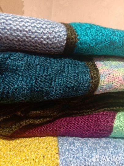 Плед ручной вязки в стиле кантри