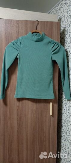 Водолазка детская в рубчик, 128-134 рост