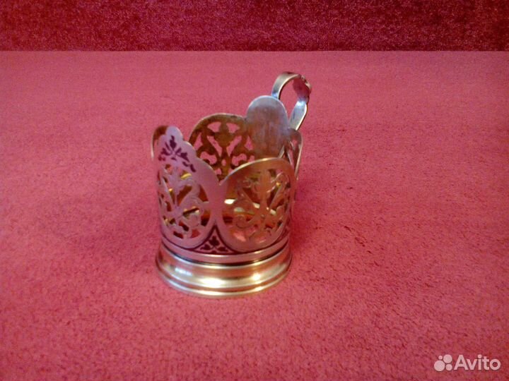 Серебряный подстаканник с чернью. Сер. 20 века