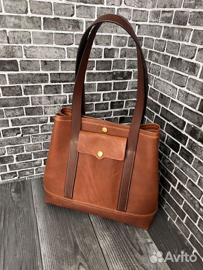 Сумка-шопер женская натуральная итальянская кожа