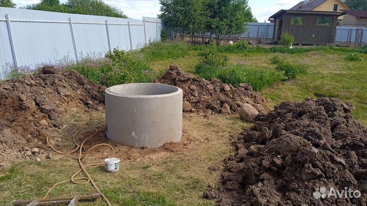 Копка колодцев септиков ремонт чистка углубление