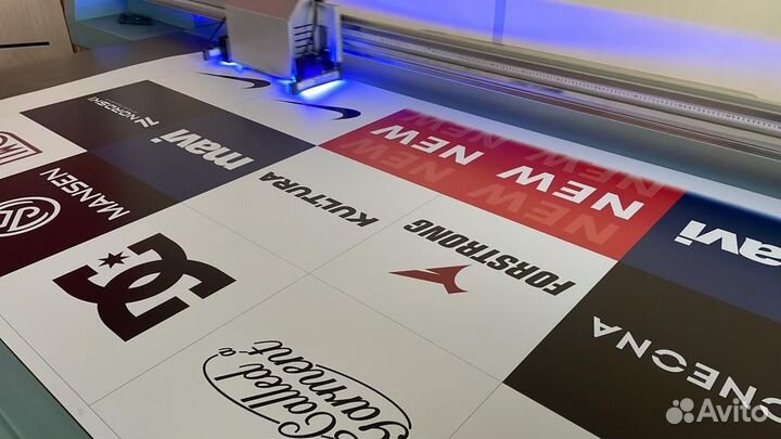 Уф печать на самоклеющейся пленке, пластике, и тд