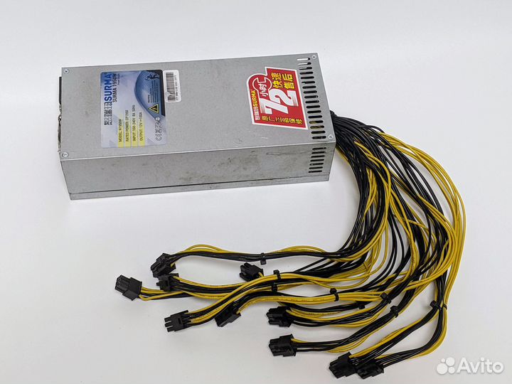 Блок питания 12V 1950W для асиков видеокарт
