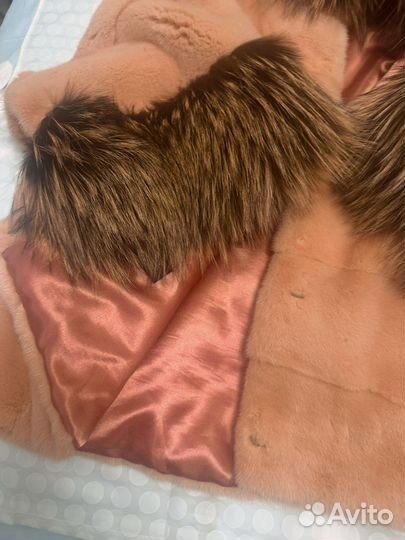 Шуба норковая с чернобуркой 52 54