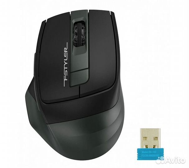 Беспроводная мышь A4Tech Fstyler FB35, зеленый/чер