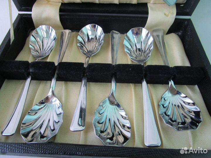 Винтажный набор чайных ложек в коробке England