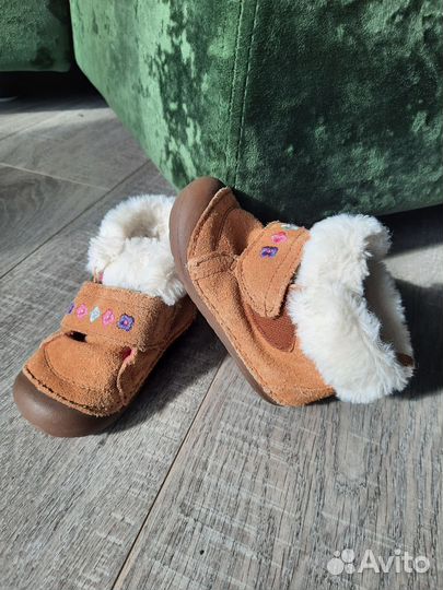 Детские ботинки stride rite размер 21,5 замша