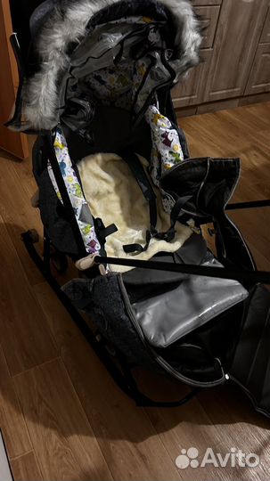 Детские санки коляска