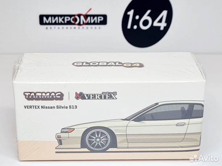 Модель Tarmac 1/64 Nissan Silvia S13, Кремовый