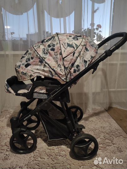 Коляска 2 в 1 Bebetto Nitello flowers