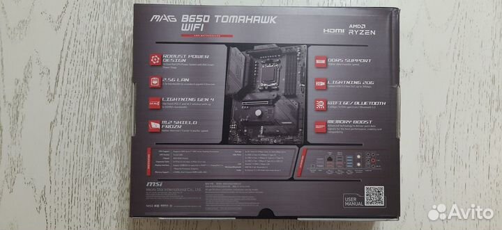 Новая материнская плата MSI MAG B650 tomahawk wifi