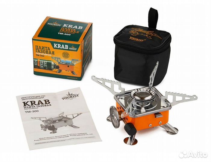 Плита газовая новая мини Tourist Krab (TM-300)