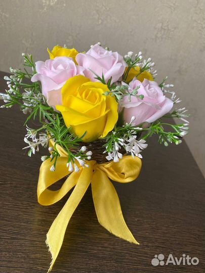 Изготовление мыльных букетов