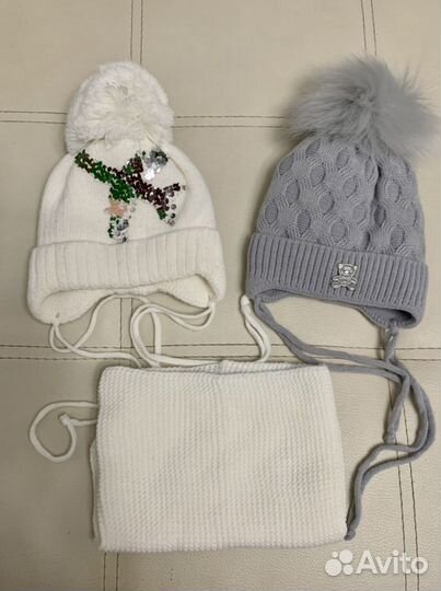 Комплект шапка и снуд новый