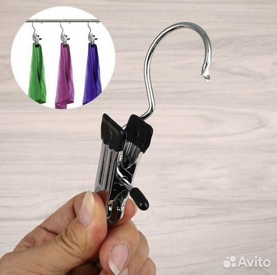 Пришепки с крючком металл для ванны и кухни