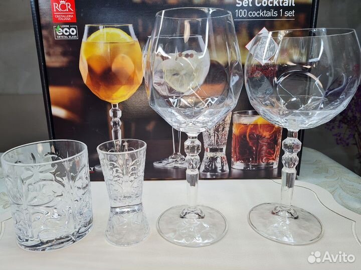 Набор из 4-х хрустальных предметов Италия