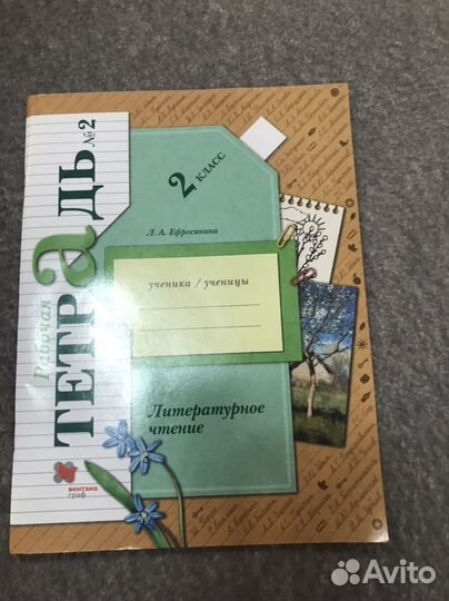 Рабочая тетрадь лит чтение 2класс, 2 части