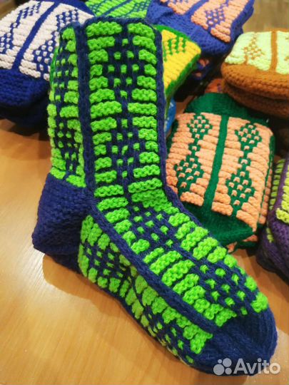 Носки тёплые вязаные