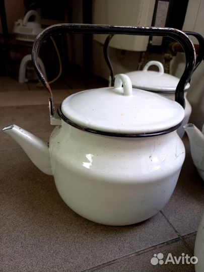 Чайник эмалированный СССР новый