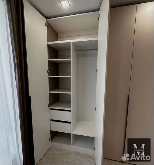 Шкаф распашной с фрезеровкой