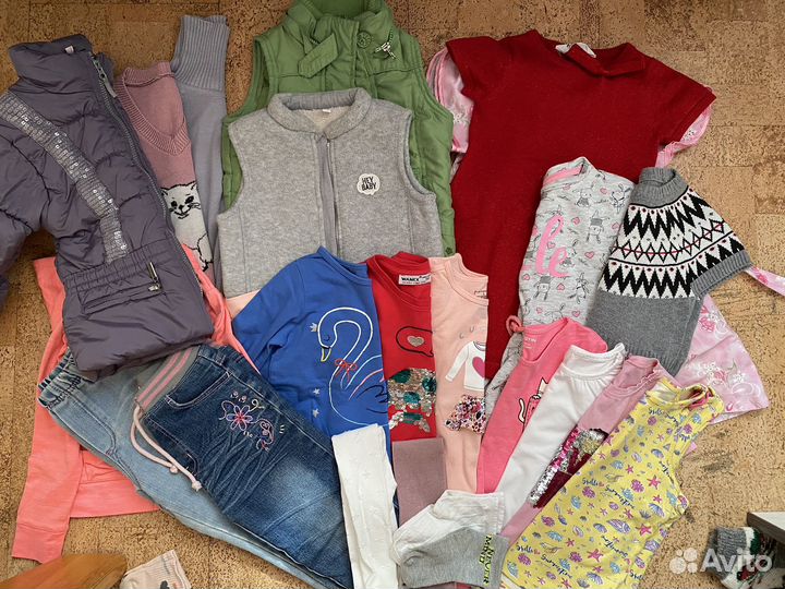 Одежда для девочки 104-116 (60 предметов)