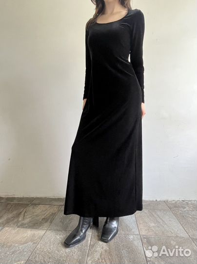 Бархатное платье в пол