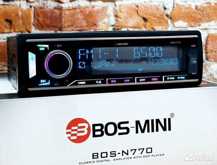 Магнитола Bos-mini N771 Dsp мощная D класс 4х100 В