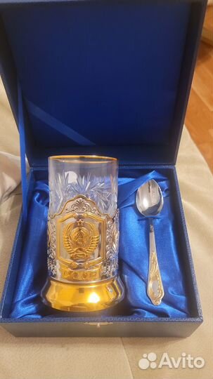 Подарочный набор подстаканник герб СССР